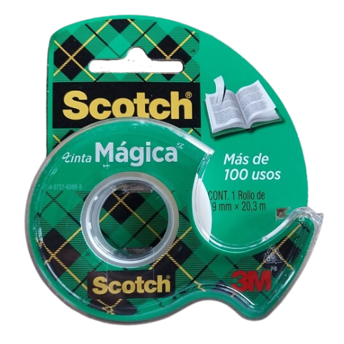 TAPE 3M SCOTCH C/DISPENSADOR MAGICO 19MMx20.3M 122L-SP-1920