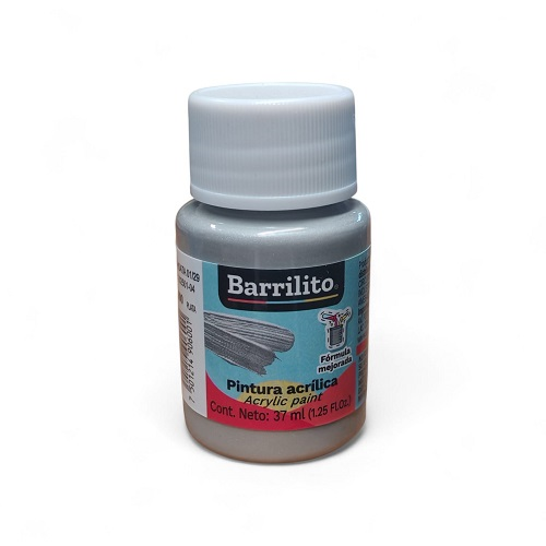PINTURA BARRILITO ACRILICA METALICA 37ML AM500 PLATA