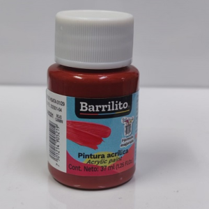 PINTURA BARRILITO ACRILICA 37ML AB321 ROJO CARMIN