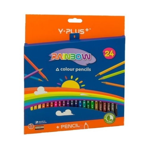 LAPICES COLOR Y-PLUS RAINBOW 24COL LARGO TRIANGULAR PC110412