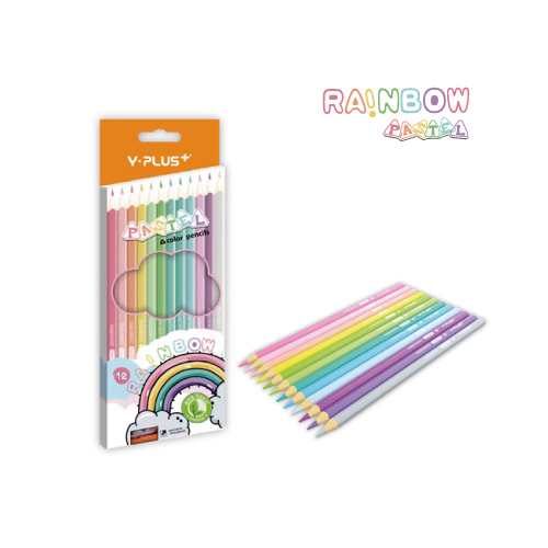 LAPICES COLOR Y-PLUS RAINBOW PASTEL 12COL LARGO TRIAN PC200100