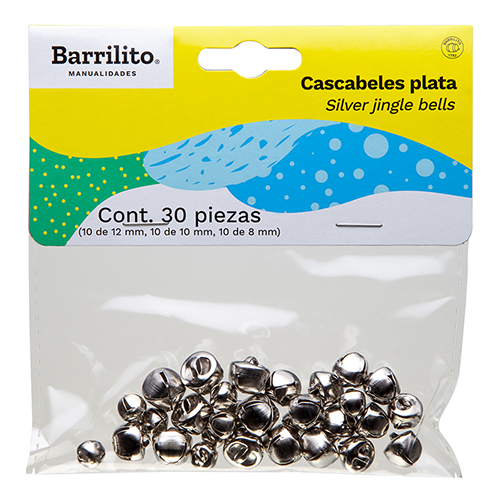 MANUALIDADES BARRILITO CASCABELES PLATA BL-30UD  CP630