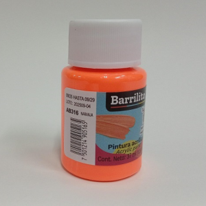 PINTURA BARRILITO ACRILICA 37ML AB316 NARANJA