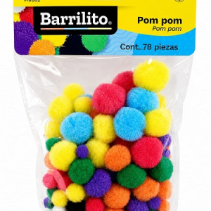 MANUALIDADES BARRILITO POM POM COL SUR PM002 BL-78UD