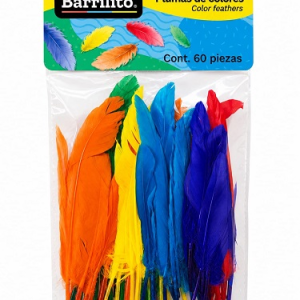 MANUALIDADES BARRILITO PLUMAS COLORES F009 BL-60