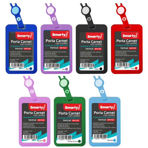 PORTA CARNET SMARTY VERTICAL C/CORDON CELESTE SM-F127