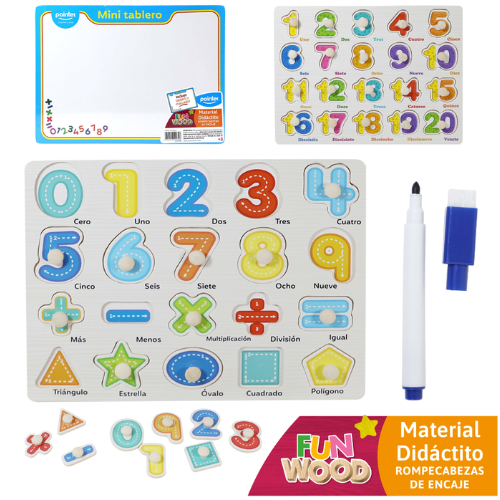 JUEGO DIDACTICO MADERA POINTER C/TABLERO SURT PZZ-23181-N