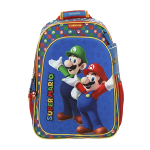MOCHILA CHENSON MARIO BROS ARMIN AZUL 17" MB65967-9 A5