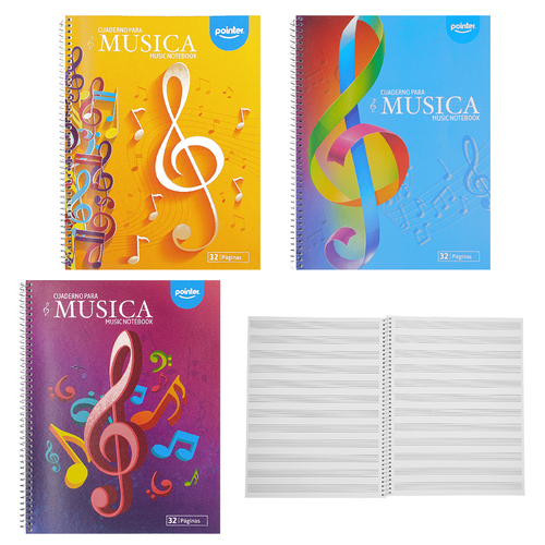 CUADERNO POINTER P/MUSICA MSB-6032